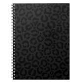 Moderne, minimale zwarte luipaard afdrukken notitieboek (Voorkant)
