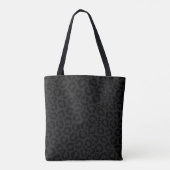 Moderne, minimale zwarte luipaard afdrukken tote bag (Achterkant)