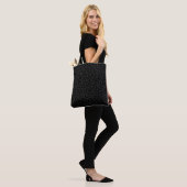 Moderne, minimale zwarte luipaard afdrukken tote bag (Op model)