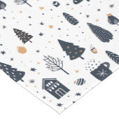 Moderne minimale zwarte neutrale kerstvakantie medium tafelloper (Hoek)