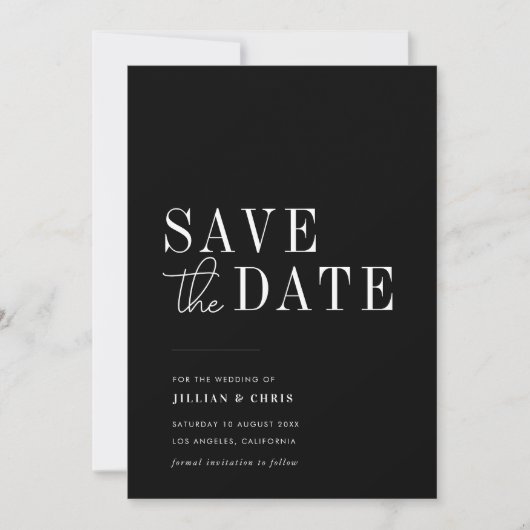 moderne minimale zwarte opslagkaart kaart (Voorkant)