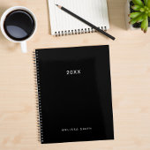 Moderne minimale zwarte plank planner