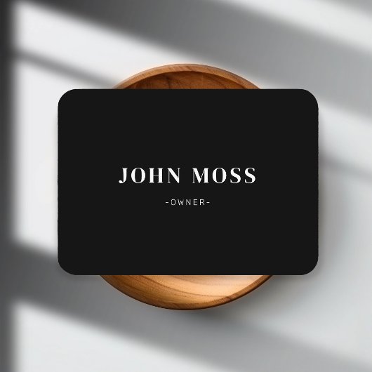 Moderne minimale zwarte QR-code Visitekaartje