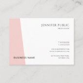 Moderne, minimale zwarte roze elegante Sjabloon Visitekaartje (Achterkant)