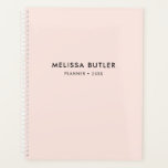 Moderne, minimale zwarte roze planner<br><div class="desc">Eenvoudig en modern.</div>