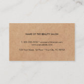 Moderne, minimale zwarte schaar Kraft Paper Hair Visitekaartje (Achterkant)