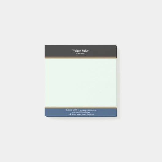 Moderne, minimale zwarte strepen post-it® notes (Voorkant)