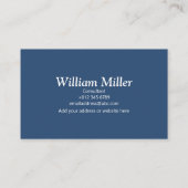 Moderne, minimale zwarte strepen visitekaartje (Achterkant)