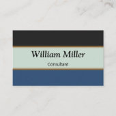 Moderne, minimale zwarte strepen visitekaartje (Voorkant)