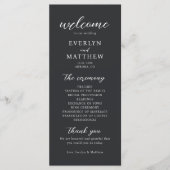 Moderne minimale zwarte Stropdas Wedding Ceremony- (Voorkant)