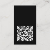 Moderne, minimale zwarte Verticale QR-code voor Lo Visitekaartje (Achterkant)