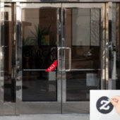 Moderne, minimale zwarte vrijdagverkoop - winkel raamsticker (Kantoordeur)