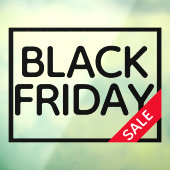 Moderne, minimale zwarte vrijdagverkoop - winkel raamsticker (Vel 3)