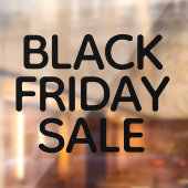 Moderne, minimale zwarte vrijdagwinkel raamsticker (Vel 2)