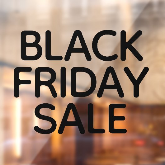 Moderne, minimale zwarte vrijdagwinkel raamsticker (Vel 2)