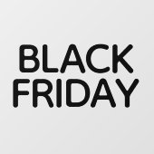 Moderne, minimale zwarte-vrijdagwinkelwagentjes raamsticker (Vel)