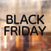 Moderne, minimale zwarte-vrijdagwinkelwagentjes raamsticker (Vel 2)