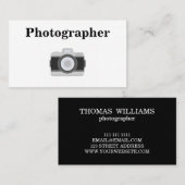 Moderne, minimale zwarte & witte bloedtypografie B Visitekaartje (Voorkant / Achterkant)