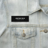 Moderne, minimale zwarte witte elegant naamplaatje (In situ)