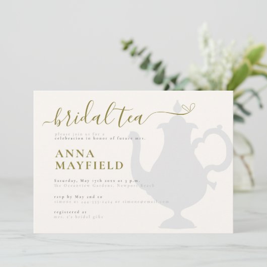 Moderne minimale zwarte witte goudbridkleurige the kaart (Staand voorkant)