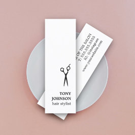 Moderne, minimale zwarte witte haarlijst mini visitekaartje