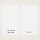 Moderne, minimale zwarte witte juwelen Kaart (Voorkant /achterkant)