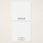 Moderne, minimale zwarte witte juwelen Kaart (Voorkant /achterkant)