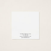 Moderne, minimale zwarte witte juwelen Kaart (Achterkant)