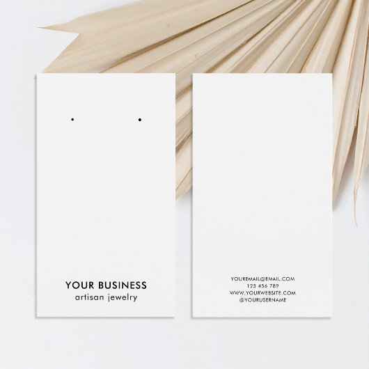 Moderne, minimale zwarte witte juwelen Kaart