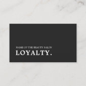 Moderne minimale zwarte witte Kaart met mooie logo Klantenkaartje (Voorkant)