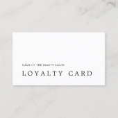 Moderne minimale zwarte witte Kaart met mooie logo Klantenkaartje (Voorkant)