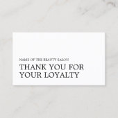 Moderne minimale zwarte witte Kaart met mooie logo Klantenkaartje (Voorkant)