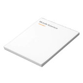 Moderne, minimale zwarte witte plaat notitieblok (Linkerzijde)