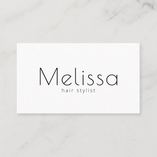 Moderne, minimale zwarte witte QR-code Visitekaartje (Voorkant)