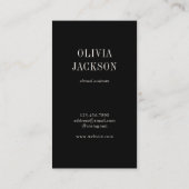 Moderne minimale zwarte witte verflijnen visitekaartje (Achterkant)