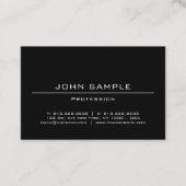 Moderne, minimale zwarte witte, vloeiende, draagba visitekaartje (Voorkant)