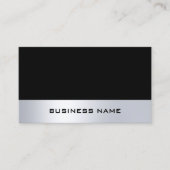 Moderne, minimale zwarte zilver Professional Visitekaartje (Voorkant)