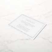 Moderne minimaliserende bruiloft - details folie uitnodiging briefkaart (Gedraaid)