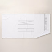 Moderne minimaliserende monogram Professional Plai Badhanddoek (Badhanddoek)