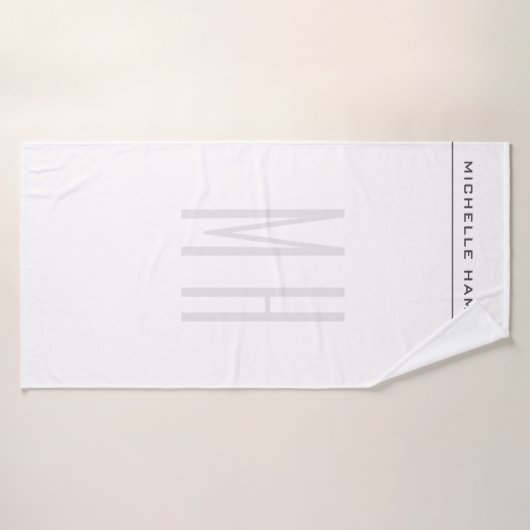 Moderne minimaliserende monogram Professional Plai Badhanddoek (Badhanddoek)