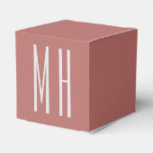 Moderne minimaliserende monogram Professional Plai Bedankdoosjes (Achterkant)