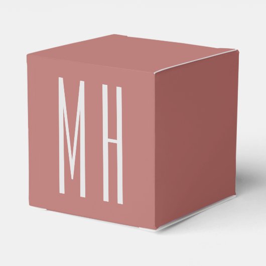 Moderne minimaliserende monogram Professional Plai Bedankdoosjes (Achterkant)