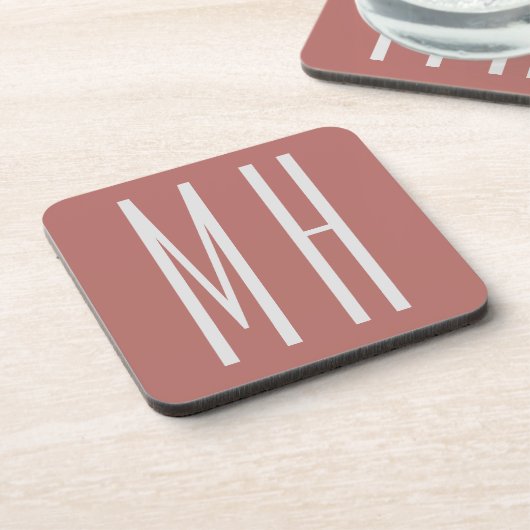 Moderne minimaliserende monogram Professional Plai Bier Onderzetter (Linkerzijde)