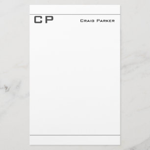 Moderne minimaliserende monogram Professional Plai Briefpapier