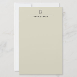 Moderne minimaliserende monogram Professional Plai Briefpapier