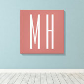 Moderne minimaliserende monogram Professional Plai Canvas Afdruk (Insitu (Houten vloer))
