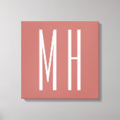 Moderne minimaliserende monogram Professional Plai Canvas Afdruk (Voorkant)