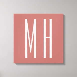Moderne minimaliserende monogram Professional Plai Canvas Afdruk