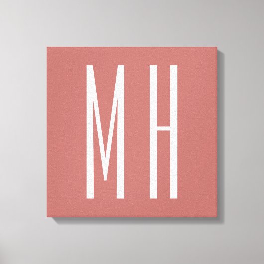 Moderne minimaliserende monogram Professional Plai Canvas Afdruk (Voorkant)
