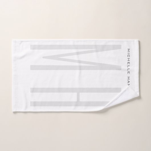 Moderne minimaliserende monogram Professional Plai Handdoek (Handdoek)
